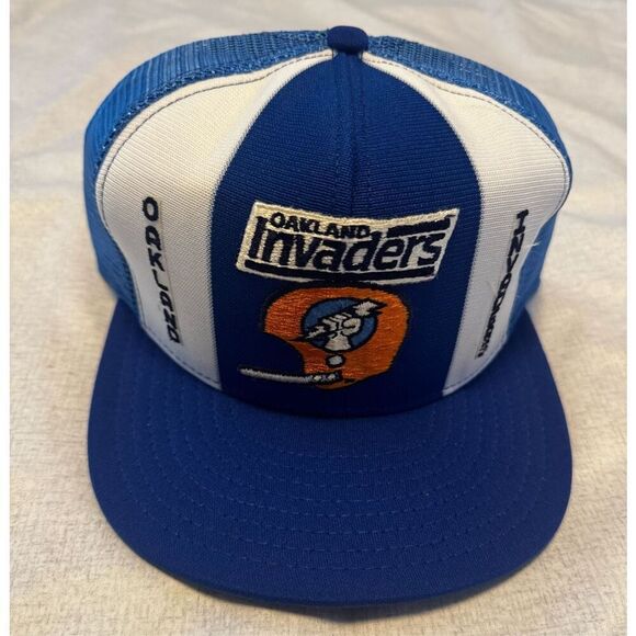 Oakland Invaders USFL Hat AJD Lucky Stripe Snapback Vintage - Picture 1 of 5